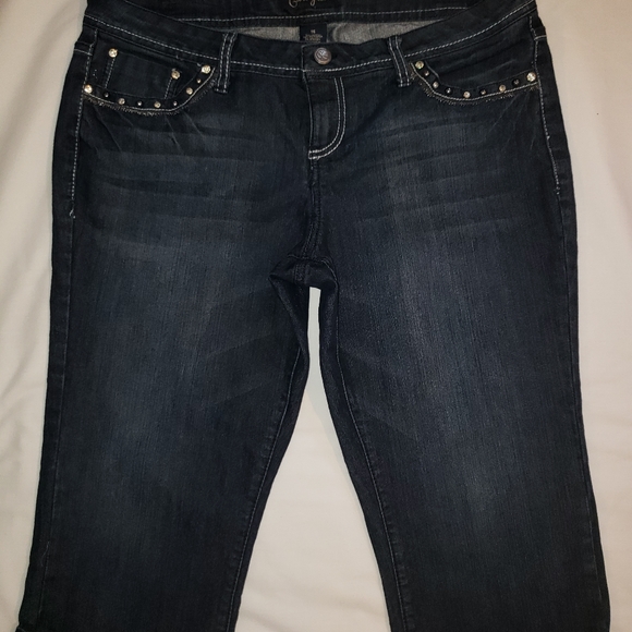 Earl Jeans Denim - Earl Jean Womens Sz 15 Denim Cuffed Capri Jeans